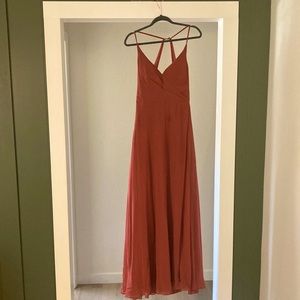 Terracotta Bridesmaid Dress, size 10.
